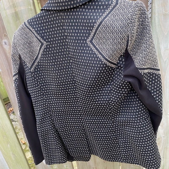 BCBGMaxAzria Blazer Women size M Jacket Single Breast Print Classic Kamryn - Picture 3 of 5